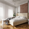 Łóżko tapicerowane Lavita Slim 140x200 cm – smukłe z pojemnikiem