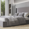 Łóżko tapicerowane Lavita Slim 140x200 cm – smukłe z pojemnikiem