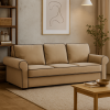 Sofa tapicerowana rozkładana z lamówką Brioso