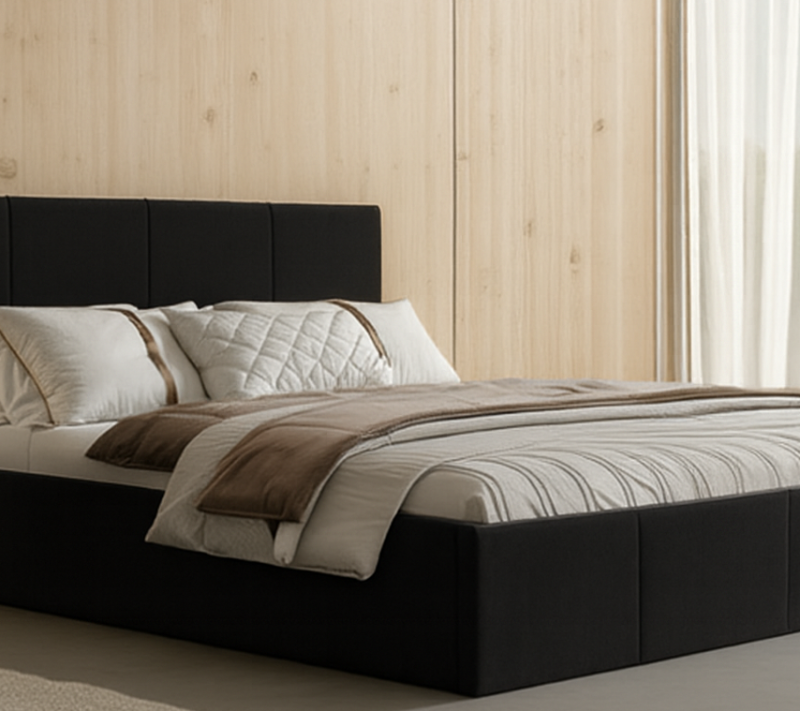 Łóżko tapicerowane Sorelli Slim 160x200 cm – z pojemnikiem, hydrofobowe