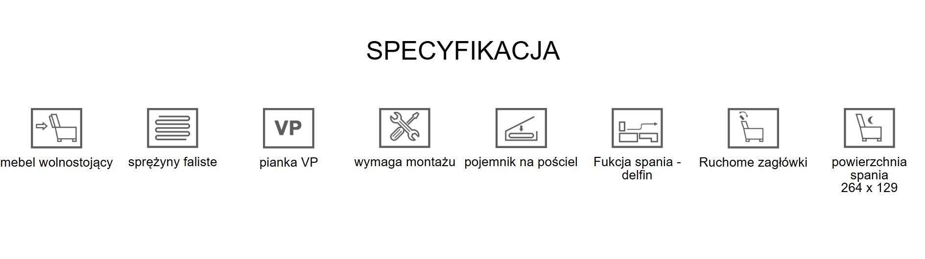 Narożnik Rozkładany Tapicerowany w kształcie litery U z Funkcją Spania Bitly Grand