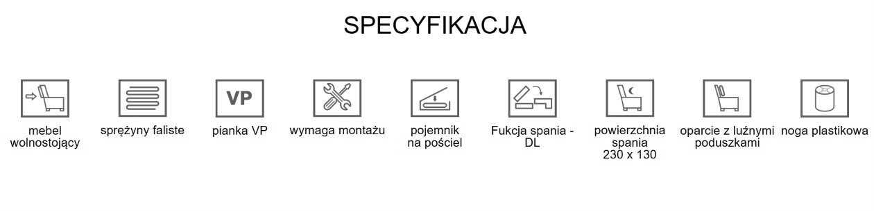 Narożnik Tapicerowany z Funkcją Spania Abey - Duża Rogówka w Kształcie Litery U do Salonu