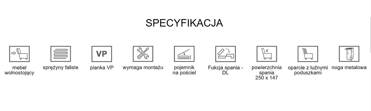 Narożnik Tapicerowany z Funkcją Spania na Nogach Bellio - Elegancka Kanapa dla Rodziny z Akcentami Glamour