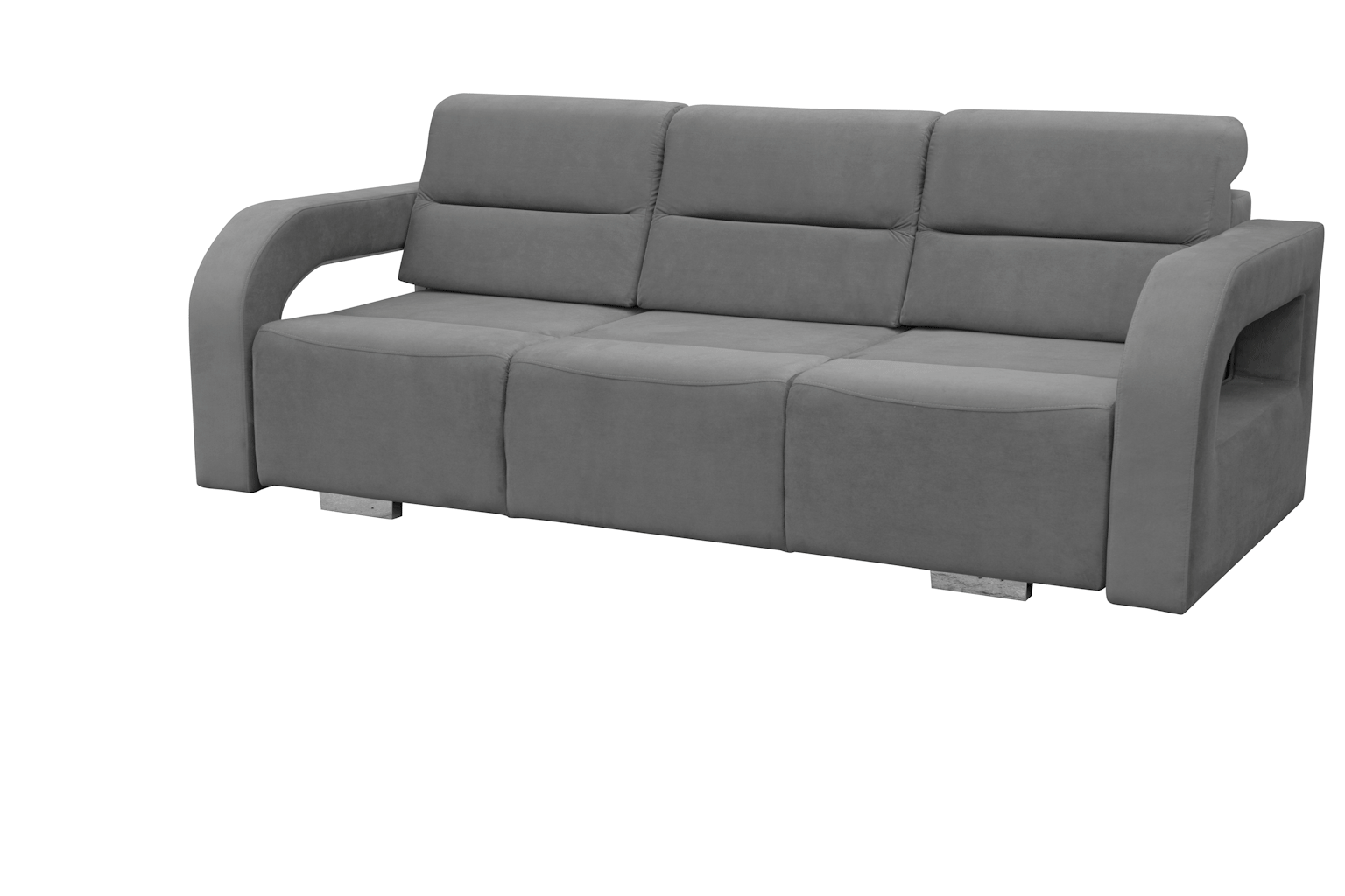 Sofa tapicerowana rozkładana 3 osobowa z pufą Amoro + pufa