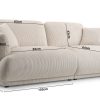 Sofa tapicerowana loftowa Dulano - nowoczesna kanapa trzyosobowa do salonu