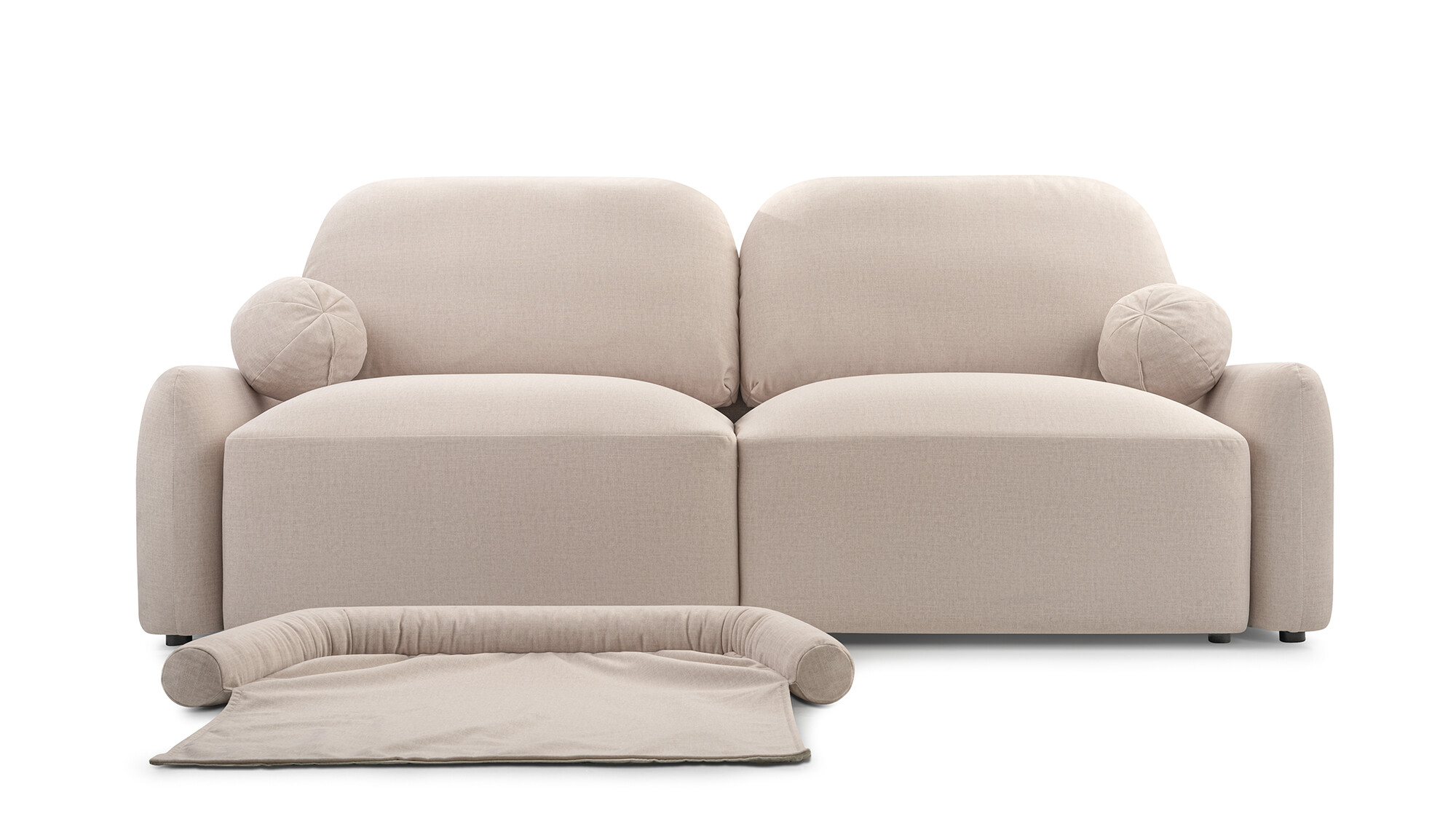 Sofa tapicerowana rozkładana Coral z funkcją spania - nowoczesna kanapa do salonu