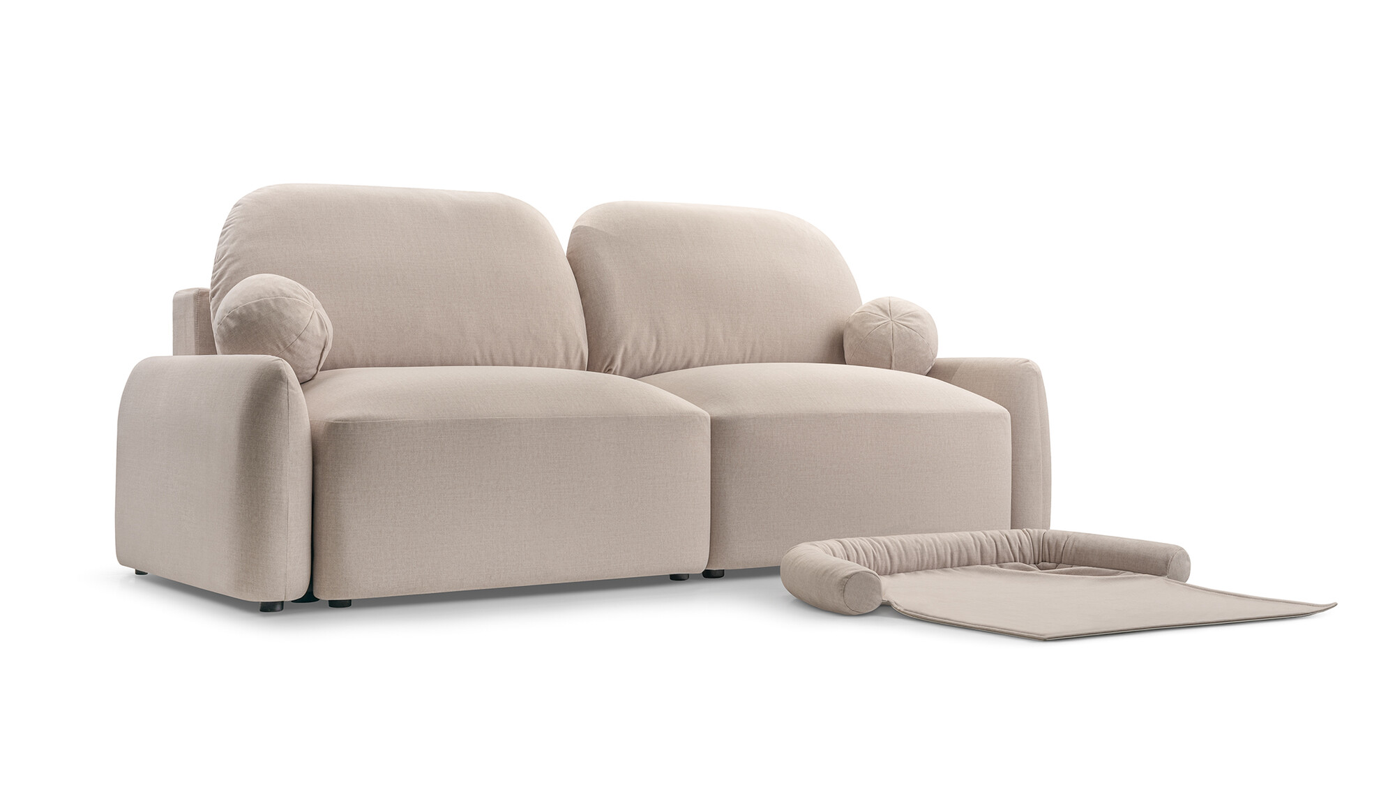 Sofa tapicerowana rozkładana Coral z funkcją spania - nowoczesna kanapa do salonu