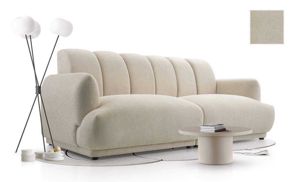 Sofa tapicerowana loftowa Loctus - nowoczesna kanapa trzyosobowa do salonu