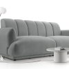 Sofa tapicerowana loftowa Loctus - nowoczesna kanapa trzyosobowa do salonu