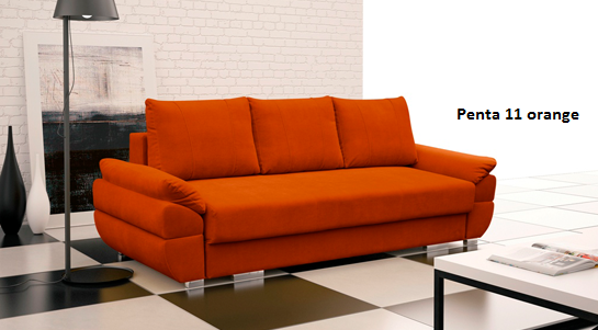 Sofa tapicerowana rozkładana z poduchami Ganaco