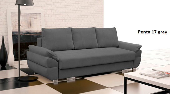 Sofa tapicerowana rozkładana z poduchami Ganaco