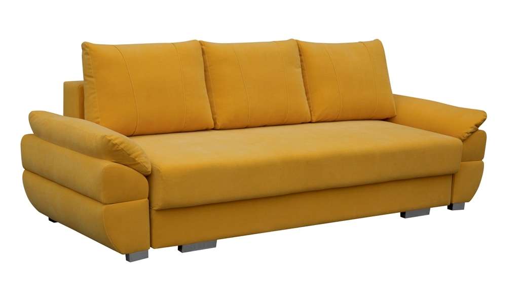 Sofa tapicerowana rozkładana z poduchami Ganaco