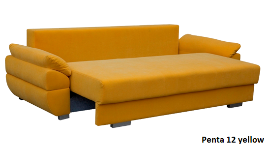 Sofa tapicerowana rozkładana z poduchami Ganaco