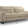 Sofa tapicerowana nierozkładana loftowa Chocito - nowoczesna kanapa trzyosobowa na metalowych nogach