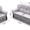 Tradycyjna sofa tapicerowana rozkładana do przodu Bescra