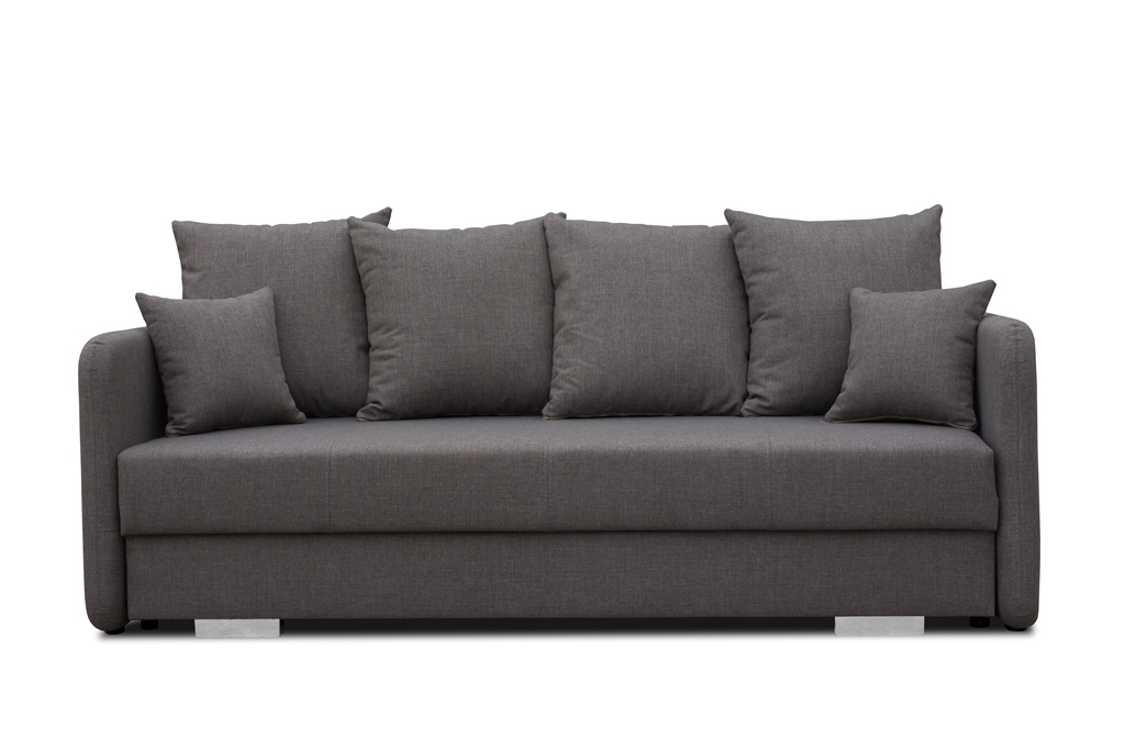 Sofa tapicerowana rozkładana z poduchami Cavra