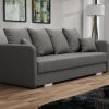 Sofa tapicerowana rozkładana z poduchami Cavra