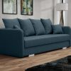 Sofa tapicerowana rozkładana z poduchami Cavra