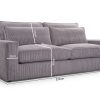Nowoczesna sofa tapicerowana loftowa Bison – trzyosobowa kanapa do salonu