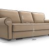 Sofa tapicerowana rozkładana z lamówką Brioso