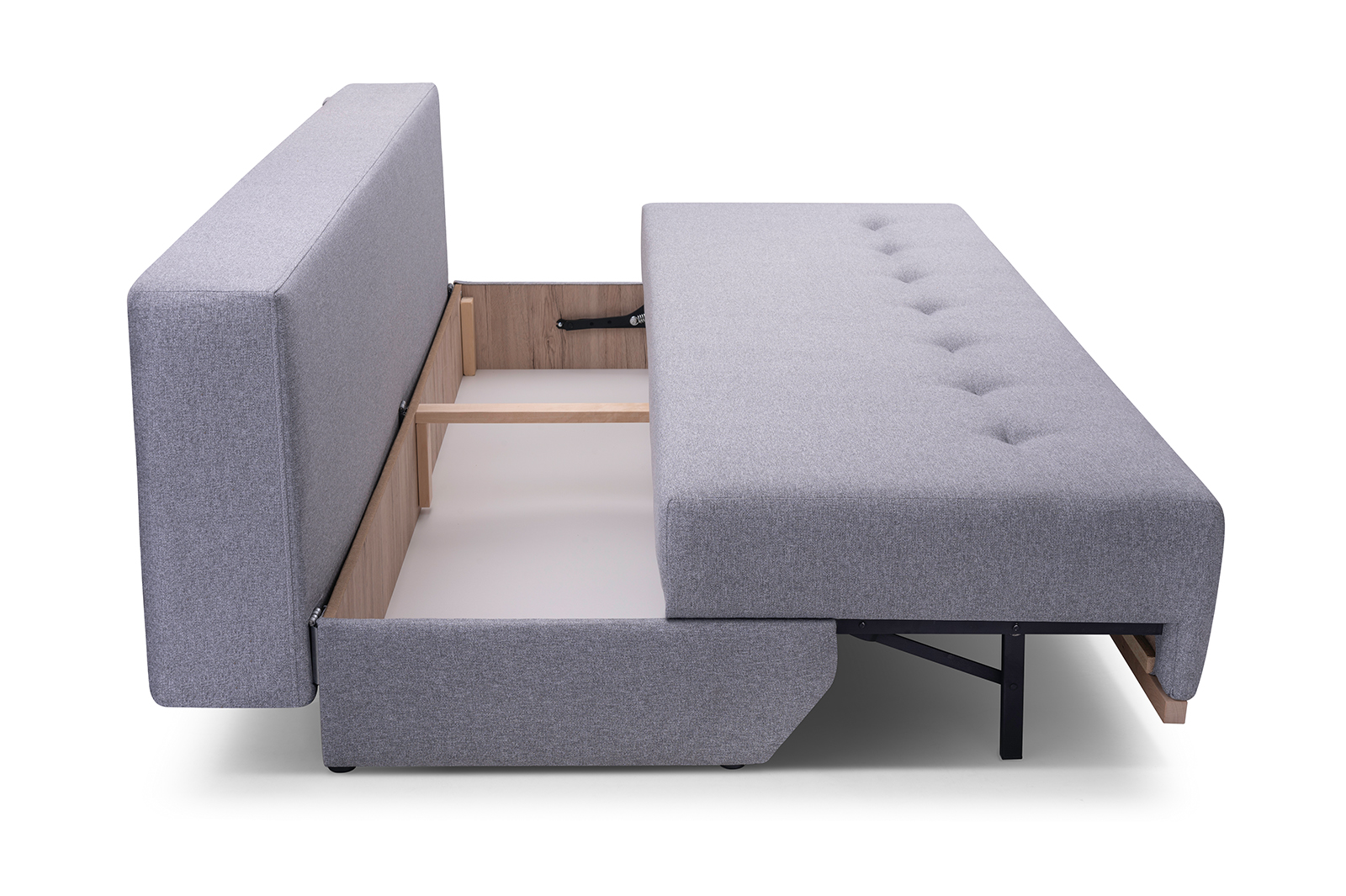 Sofa tapicerowana rozkładana z poduchami Veloce