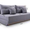 Sofa tapicerowana rozkładana z poduchami Veloce
