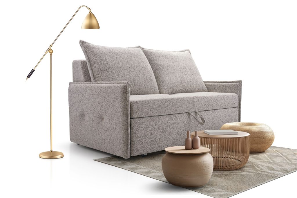 Sofa tradycyjna tapicerowana rozkładana do przodu Nessa