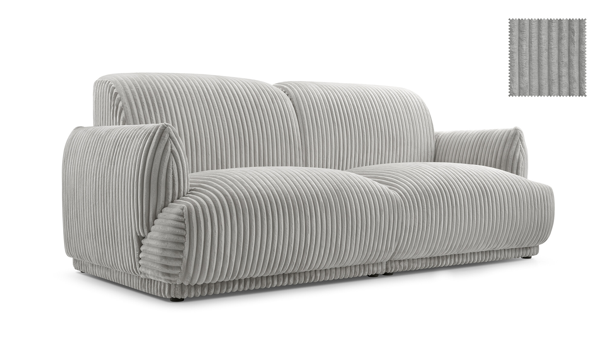 Sofa tapicerowana loftowa Linger - nowoczesna kanapa trzyosobowa do salonu