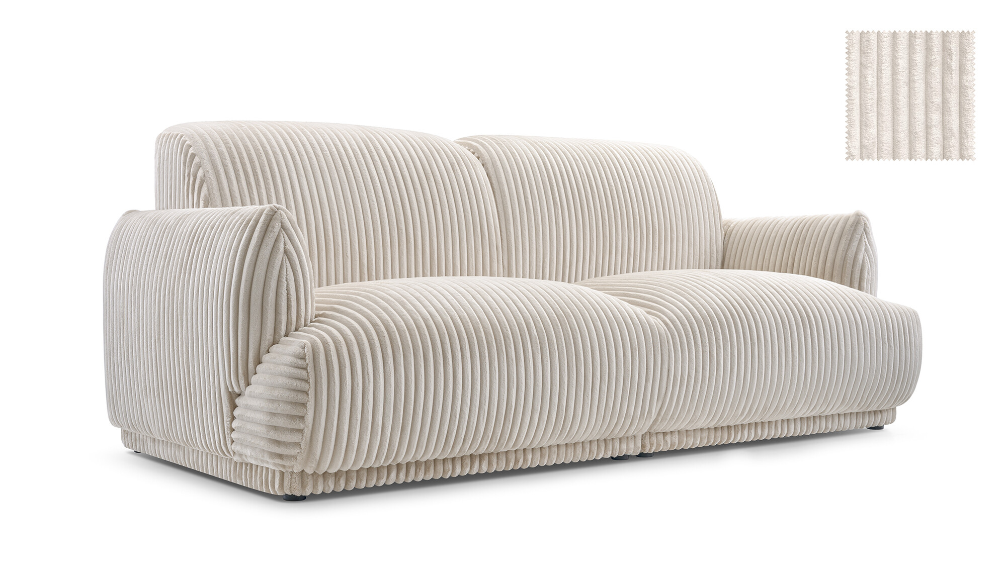 Sofa tapicerowana loftowa Linger - nowoczesna kanapa trzyosobowa do salonu