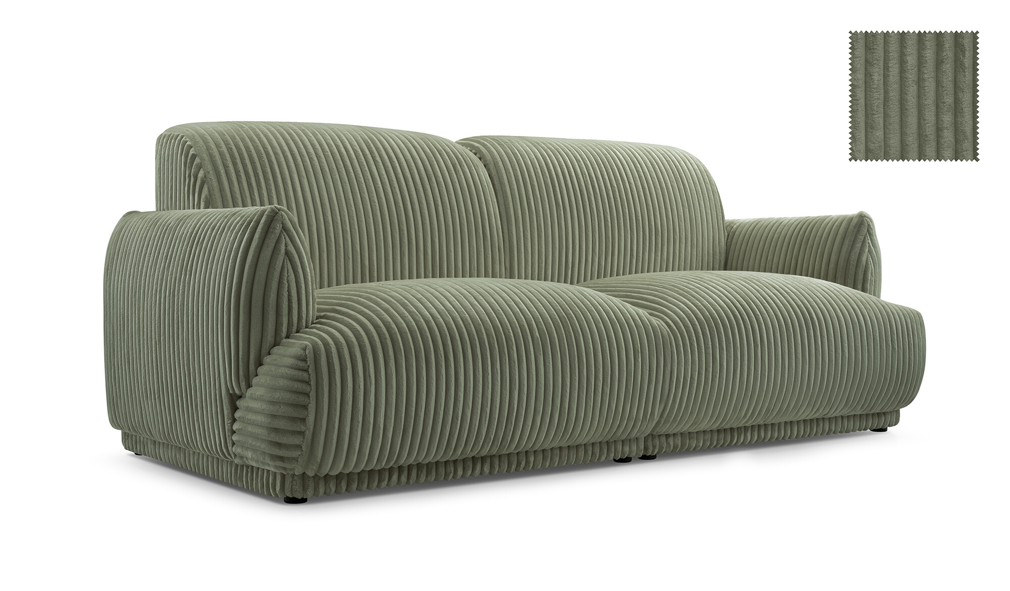 Sofa tapicerowana loftowa Linger - nowoczesna kanapa trzyosobowa do salonu