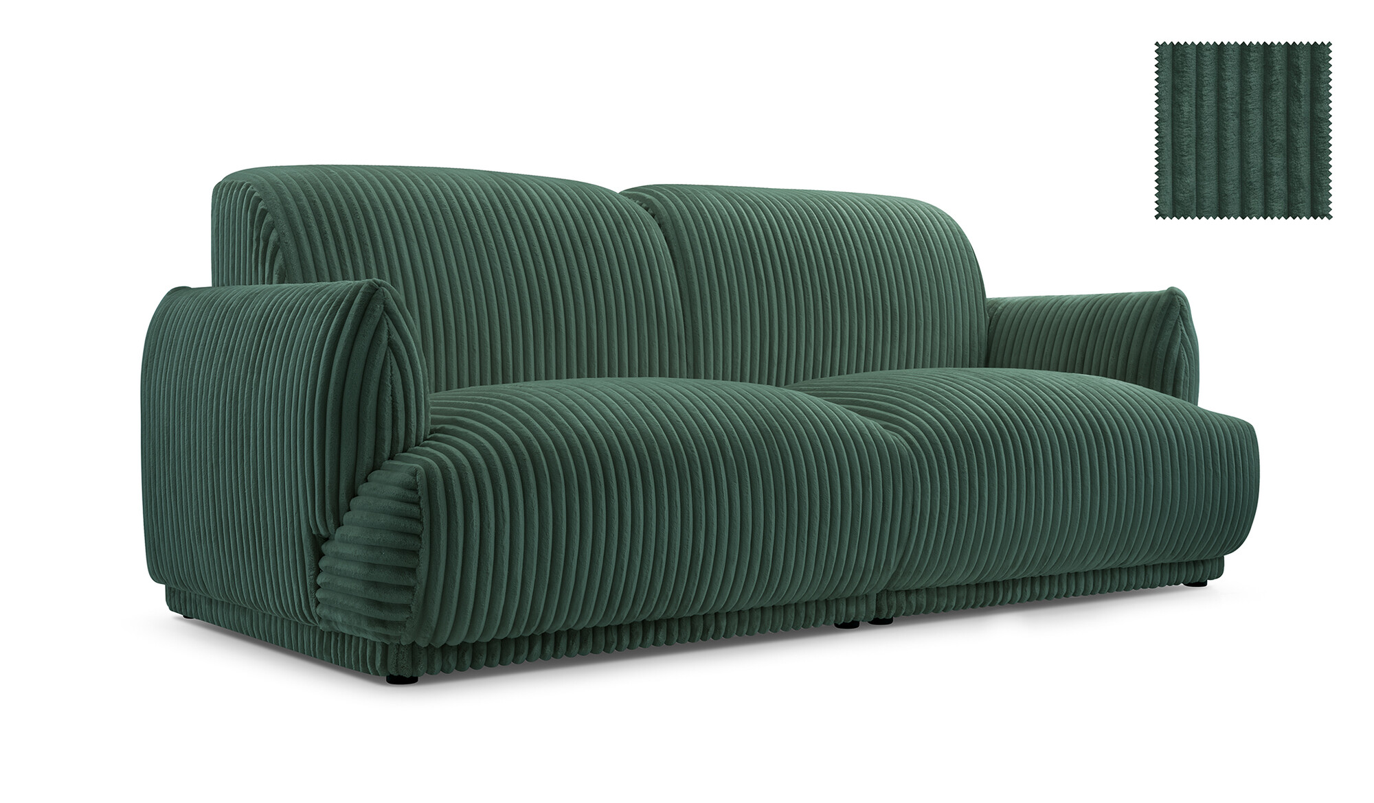 Sofa tapicerowana loftowa Linger - nowoczesna kanapa trzyosobowa do salonu