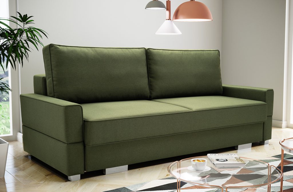 Sofa tapicerowana rozkładana skandynawska Rigley
