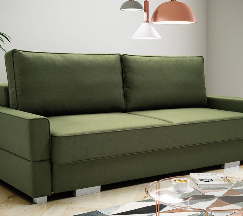 Sofa tapicerowana rozkładana skandynawska Rigley