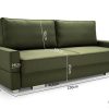 Sofa tapicerowana rozkładana skandynawska Rigley