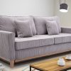 Sofa tapicerowana rozkładana z poduchami Risa z funkcją spania