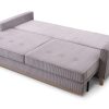 Sofa tapicerowana rozkładana z poduchami Risa z funkcją spania