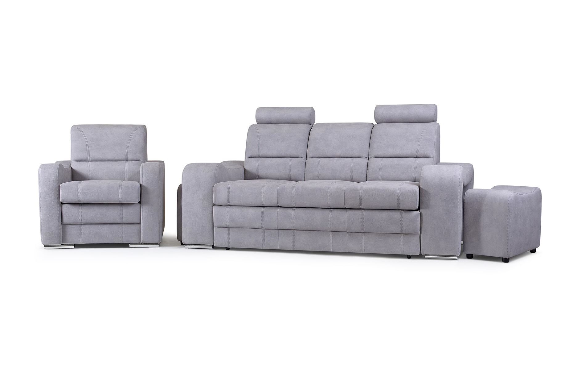 Sofa tradycyjna tapicerowana rozkładana do przodu Mount