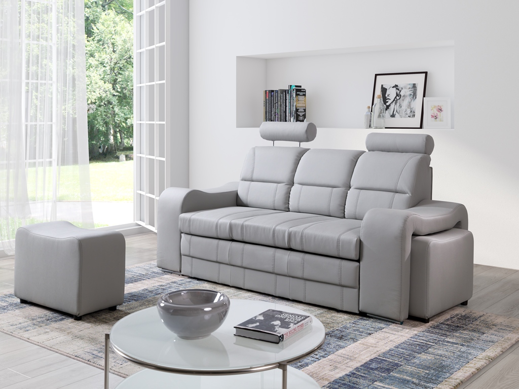 Sofa tradycyjna tapicerowana rozkładana do przodu Mount
