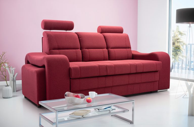 Sofa tradycyjna tapicerowana rozkładana do przodu Mount