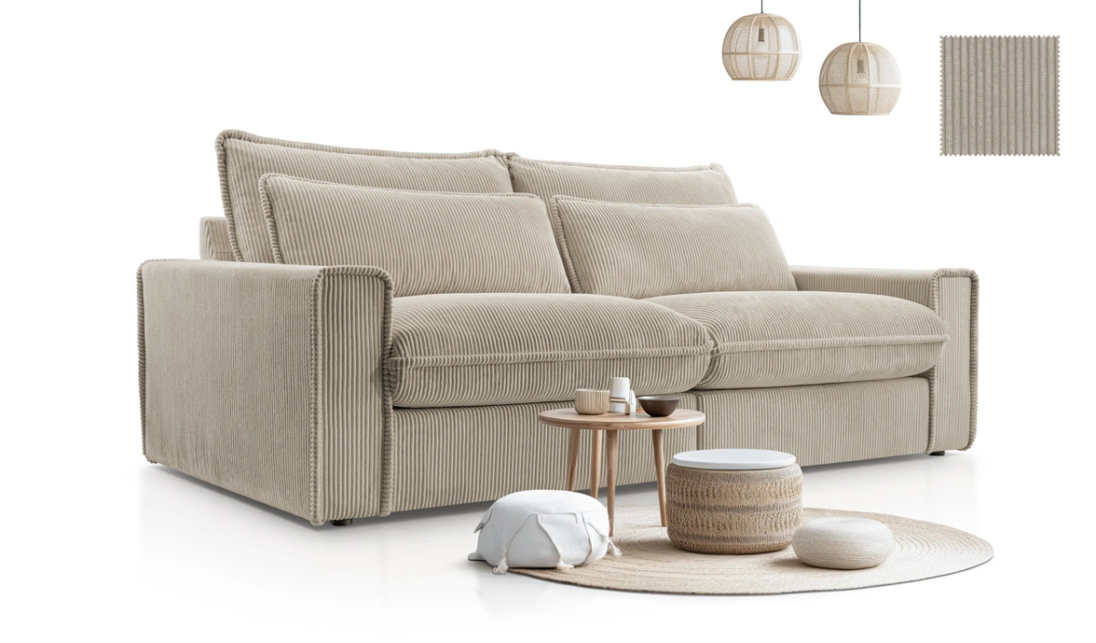 Sofa tapicerowana modułowa Tapela - nowoczesna kanapa dwuosobowa do salonu