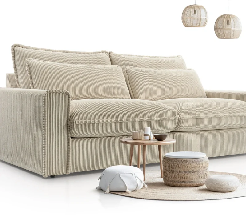 Sofa tapicerowana modułowa Tapela - nowoczesna kanapa dwuosobowa do salonu