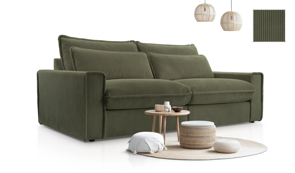 Sofa tapicerowana modułowa Tapela - nowoczesna kanapa dwuosobowa do salonu