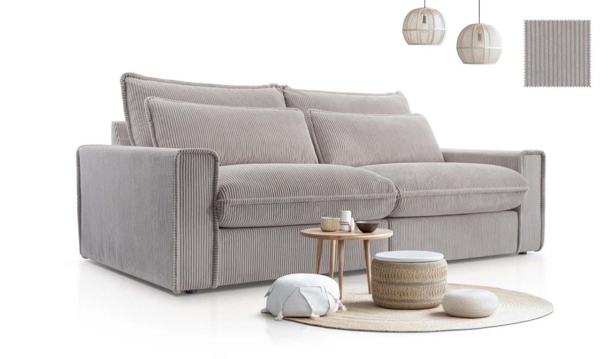 Sofa tapicerowana modułowa Tapela - nowoczesna kanapa dwuosobowa do salonu