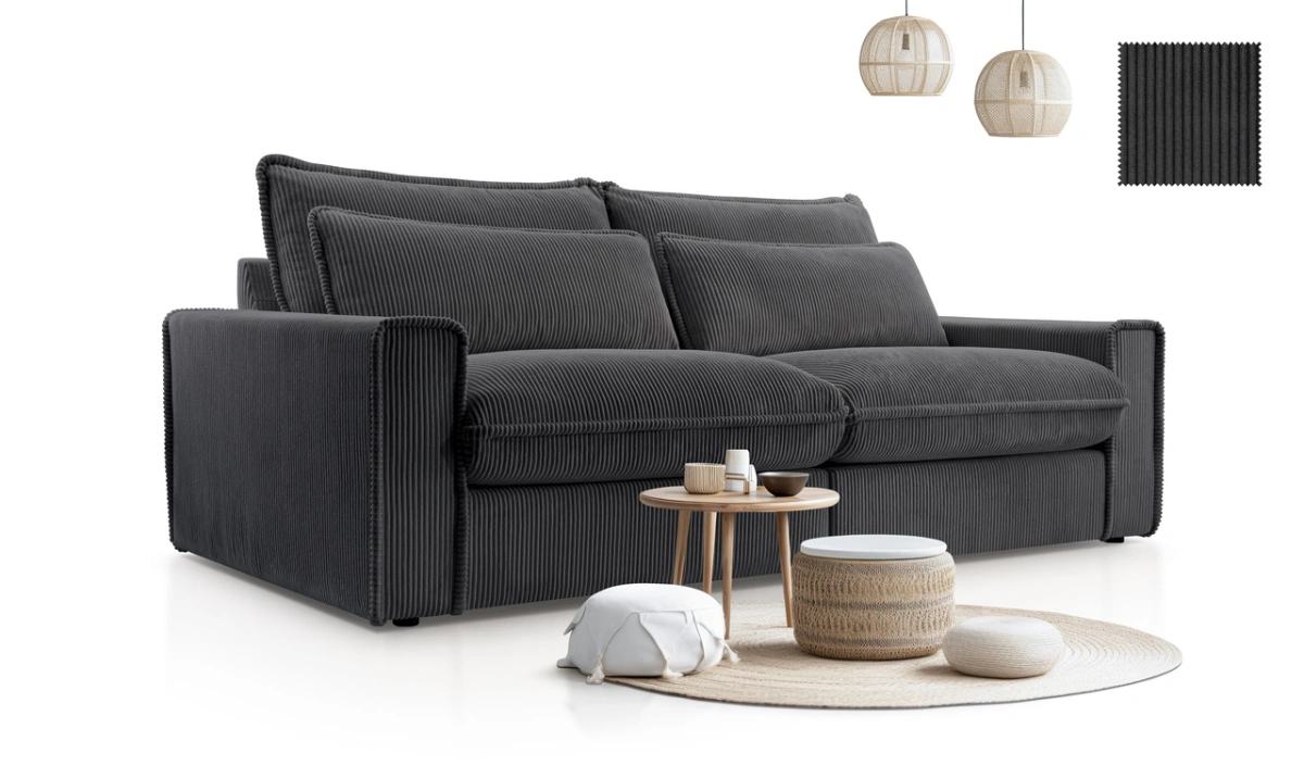 Sofa tapicerowana modułowa Tapela - nowoczesna kanapa dwuosobowa do salonu