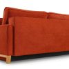 Sofa tapicerowana rozkładana z poduchami Risa z funkcją spania