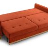 Sofa tapicerowana rozkładana z poduchami Risa z funkcją spania