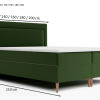 Łóżko kontynentalne z pojemnikami i topperem Azzari 160x200 cm – idealne dla bolących pleców