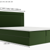 Łóżko kontynentalne z pojemnikami i topperem Azzari 2 160x200 cm – wspiera kręgosłup