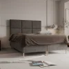 Łóżko kontynentalne z pojemnikiem i topperem BESCO 160x200 cm – wspiera kręgosłup