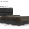 Łóżko kontynentalne z pojemnikami i topperem BESCO 2 160x200 cm – wspiera kręgosłup